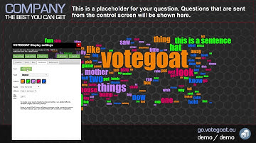 4. Votegoat online voting system for smartphones | Tutorial 4: Customizing the presentation screen