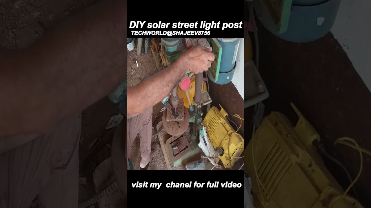 Making solar streetlight post and fixing solar panel🙂🙂