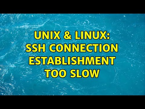 Unix & Linux: SSH connection establishment too slow (2 Solutions!!)