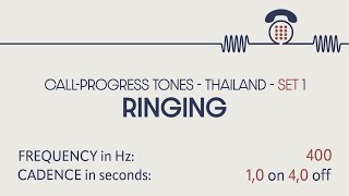 Ringing / Ringback tone (Thailand). Call-progress tones. Phone sounds. Sound effects. SFX