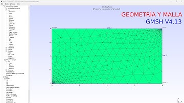 Generación de geometría y malla para un rectángulo en Gmsh v4.13