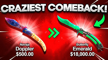 CRAZIEST Come Back In CSGORoll HISTORY??? ($500 to $18,000)