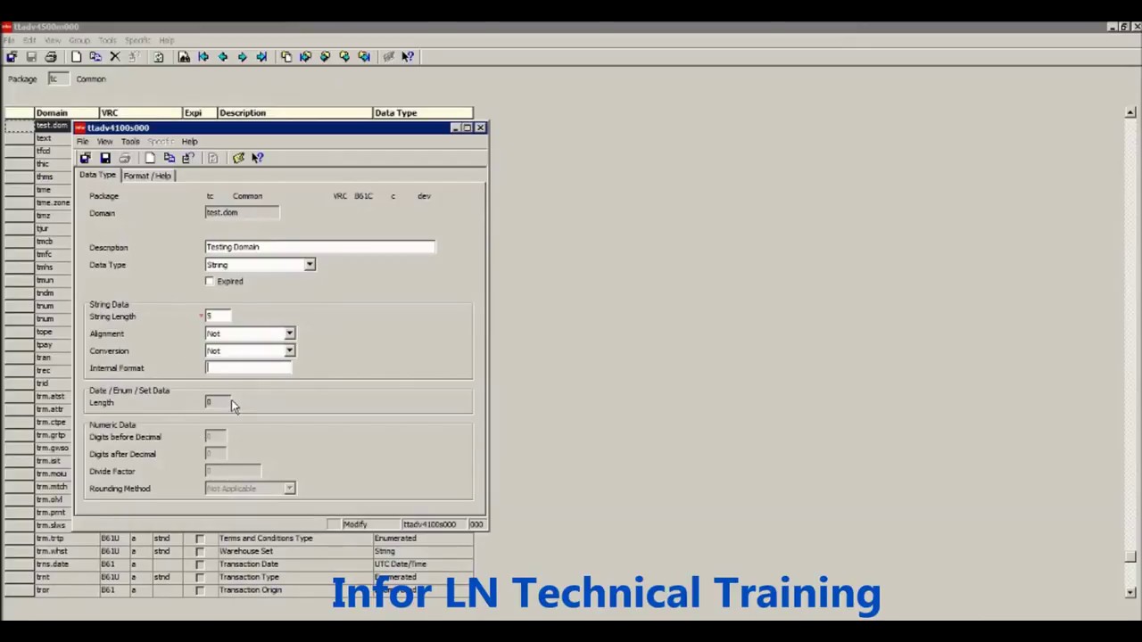Tutorial 9 - Understanding and Creating Domains in Infor LN(Part 1 ...