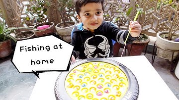 Rowan Rotating Fishing game for kids - Let’s go fishing with Viaan , Indoor fishing game for kids