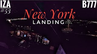 B777 NIGHT LANDING & TAXI New York JFK | Cockpit View | ATC & Crew Communications @InZeAir84