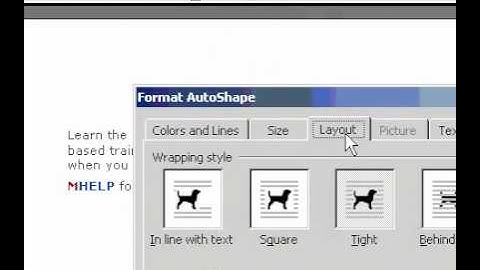 Microsoft Office Word 2003 Change the textwrapping style for a picture or drawing object