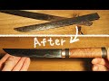 錆びた日本刀でナイフを作ってみた。/ Making a puukko knife from a Old Katana.