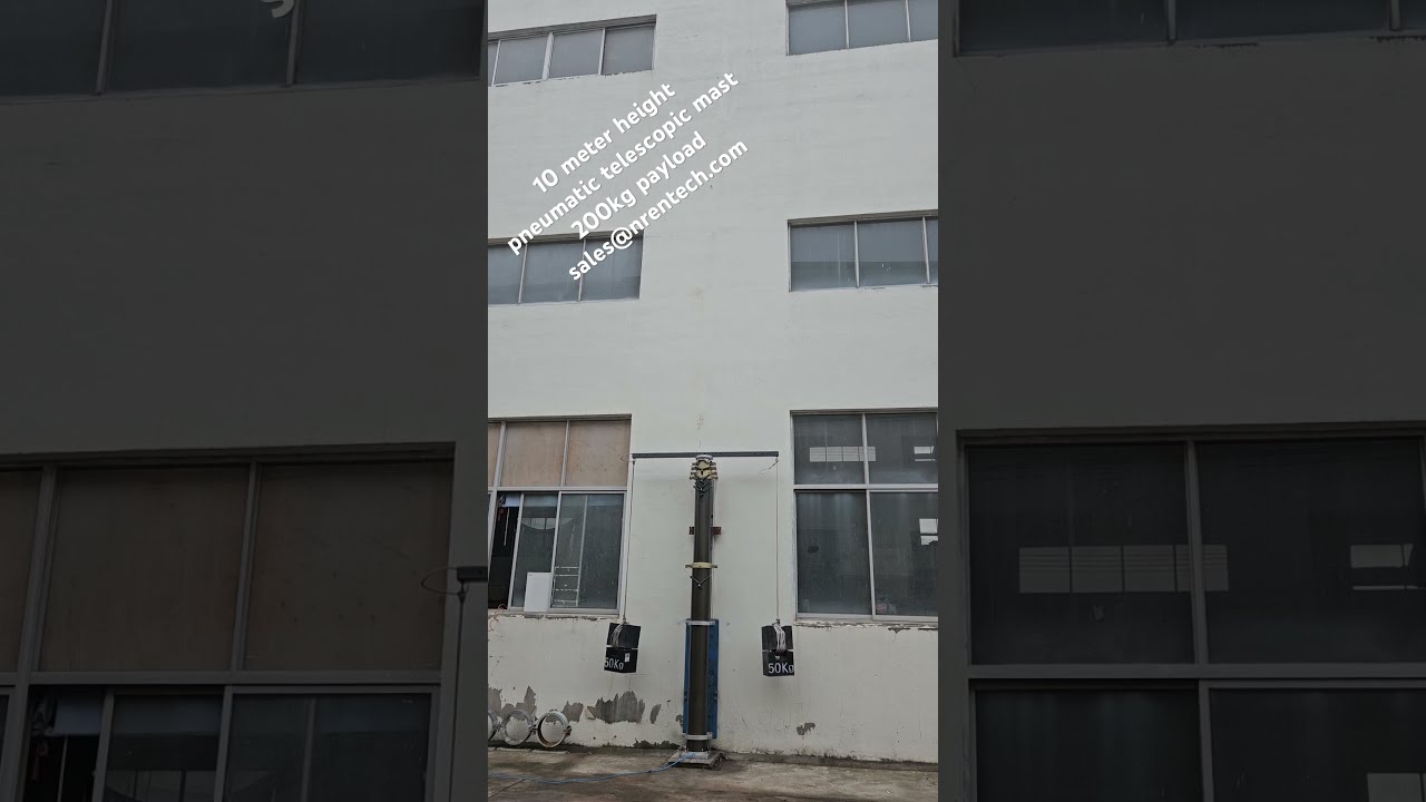 10m Lockable Pneumatic Telescopic Mast 200kg Payload Maximum 25m