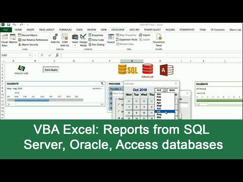 VBA Excel: Reports from SQL Server, Oracle, Access