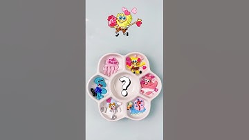 Guess The Final Color🎨（ part1）｜MIxing Color｜Satisfying ｜Relaxing| Paint Mixing| ASMR Art#spongebob