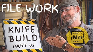 HOW TO MAKE A KNIFE Part 2 | Decorative knife filework on hand made survival knife