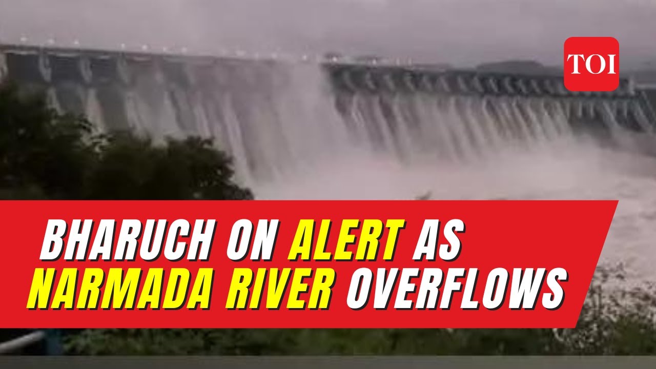 Narmada river water level rises, Bharuch on high alert as 23 gates
