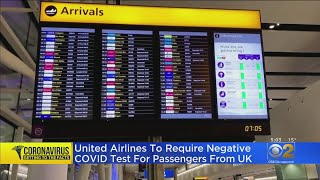 United Airlines To Require Negative COVID-19 Test For Passengers From UK