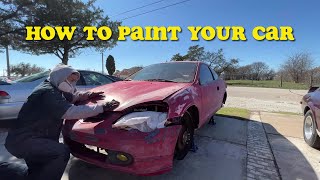 How to Spraypaint your car at Home for Cheap.  COMPLETE STEP BY STEP D.I.Y