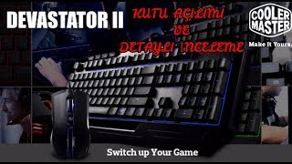 COOLER MASTER DEVASTATOR 2 MAVİ LED AYDINLATMALI KLAVYE+MOUSE SET KUTU AÇILIMI VE DETAYLI İNCELEME screenshot 4