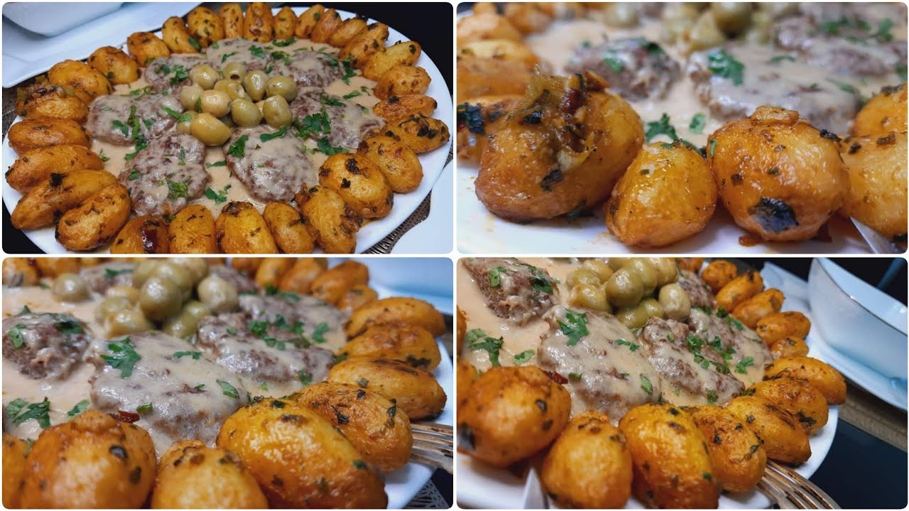 بطاطا حارة وكفتة بصلصة رائعة من دون كريمة ولا اجبان