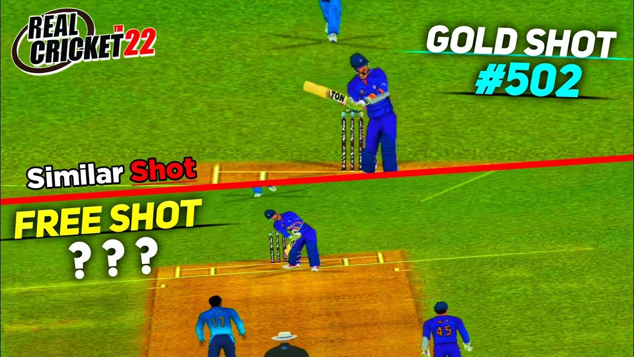 Real Cricket 22 Gold Shot Vs Similar Shot | Real Cricket 22 New Update ...