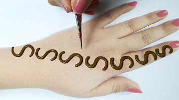 S अक्षर से मेहँदी बनाना सीखे - Simple Mehndi Design trick from S letter - Mehndi for Beginners