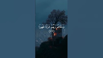 ( وَإِذَا رَأَيْتَ ثَمَّ رَأَيْتَ نَعِيمًا وَمُلْكًا كَبِيرًا ) سورة الانسان #قران_كريم