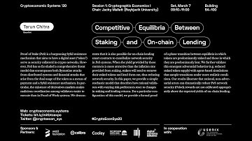 Competitive Equilibria Between Staking and On-chain Lending - Tarun Chitra - #CryptoEconSys20