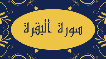 سورة البقرة كاملة و بدون اعلانات للقارئ الشيخ صلاح بو خاطر بدقة عالية و صوت هادئ و رائع مريح للنفس