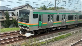 宇都宮線 東北線 上野東京ライン 湘南新宿ライン 番線標 上り E231系 湘南新宿ライン普通宇都宮行きE231系4532YS-31+E231系K-09から観た並走