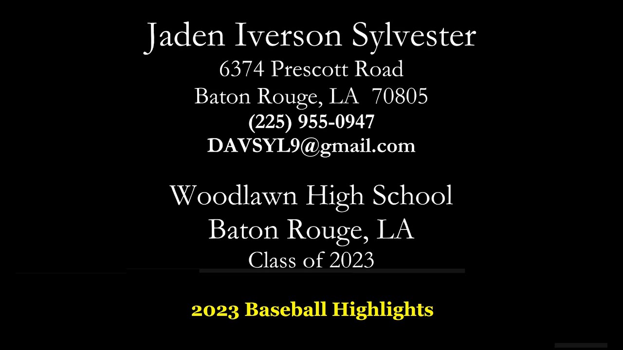 Jaden's 2023 Baseball Highlights YouTube