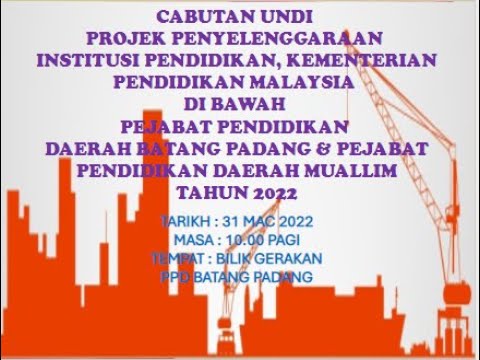 PROSES CABUTAN UNDI KERJA-KERJA PENYELENGGARAAN INSTITUSI PENDIDIKAN