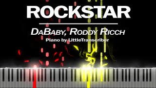 DaBaby, Roddy Ricch - ROCKSTAR (Piano Cover) Tutorial by LittleTranscriber Resimi