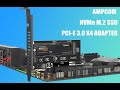 AMPCOM NVMe M.2 SSD PCI-E 3.0 X4 Adapter