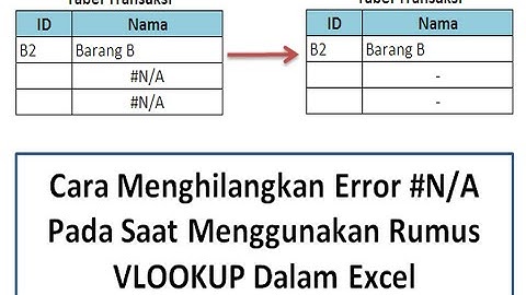 Mengatasi Error #N/A Pada Saat Menggunakan Rumus Excel VLOOKUP