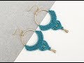 基础编织教程 中国结手工编织复古心型耳环 Macrame Earrings