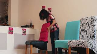 How to fit a chair cover - ChairFX video