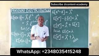 Variance of Poisson Distribution