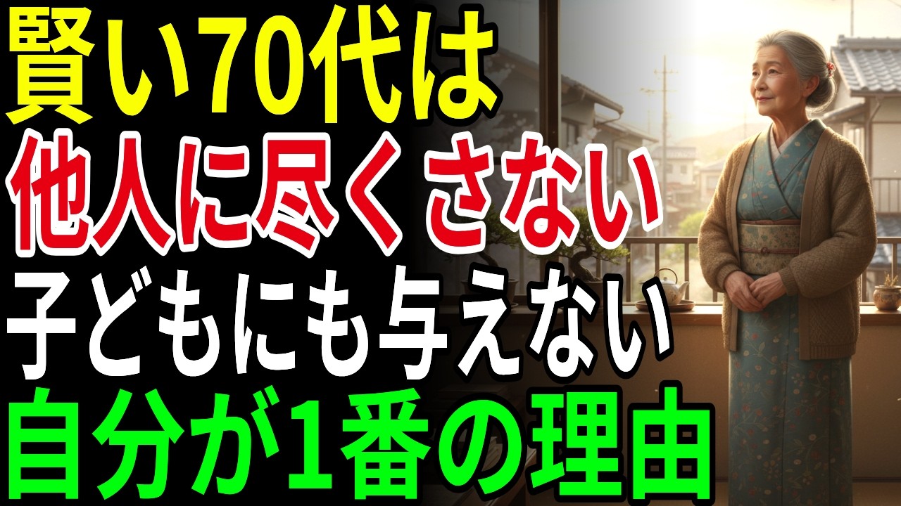 70歳からは人に与えすぎるな｜与えるほど不幸になる理由｜自分を守る生き方｜オーディオブック｜老後の知恵