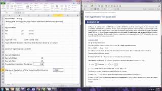 Hypothesis Testing Excel (Z-test)