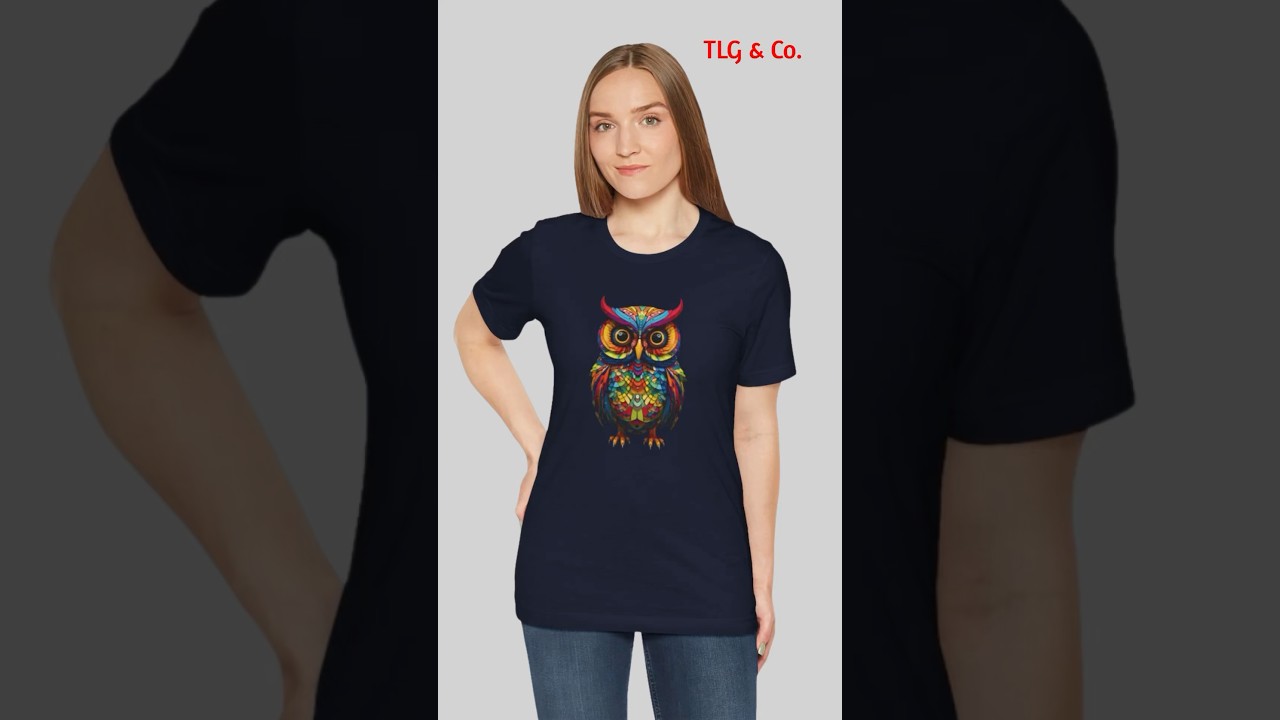 Colorful Owl T-Shirt – Unique and Artistic Design 