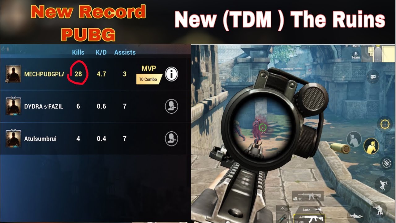 New world record 28 kills| PUBG MOBILE NEW TDM THE RUINS | PUBG MOBILE | 