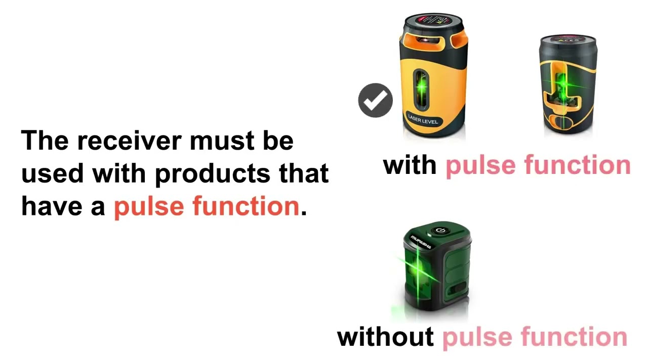 Laser Beam Receiver Level Receiver Detector With Pulsing Line LCD Disp