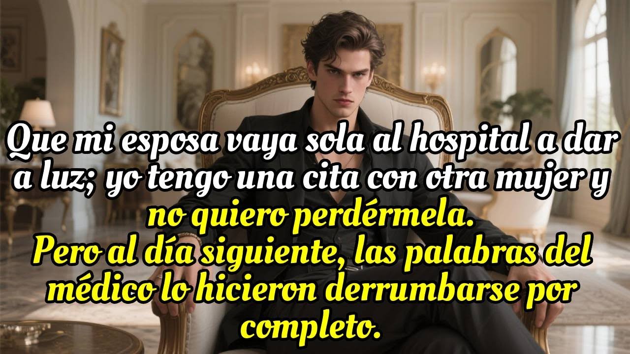 Que mi esposa vaya sola al hospital a parir, yo tengo una cita con otra mujer y no pienso faltar.