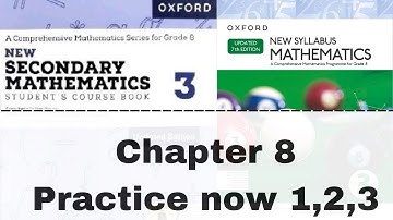 Chapter 8 |Practice Now 1,2,3 | Arc length and Area of circle | New Secondary Mathematics 3 | D3
