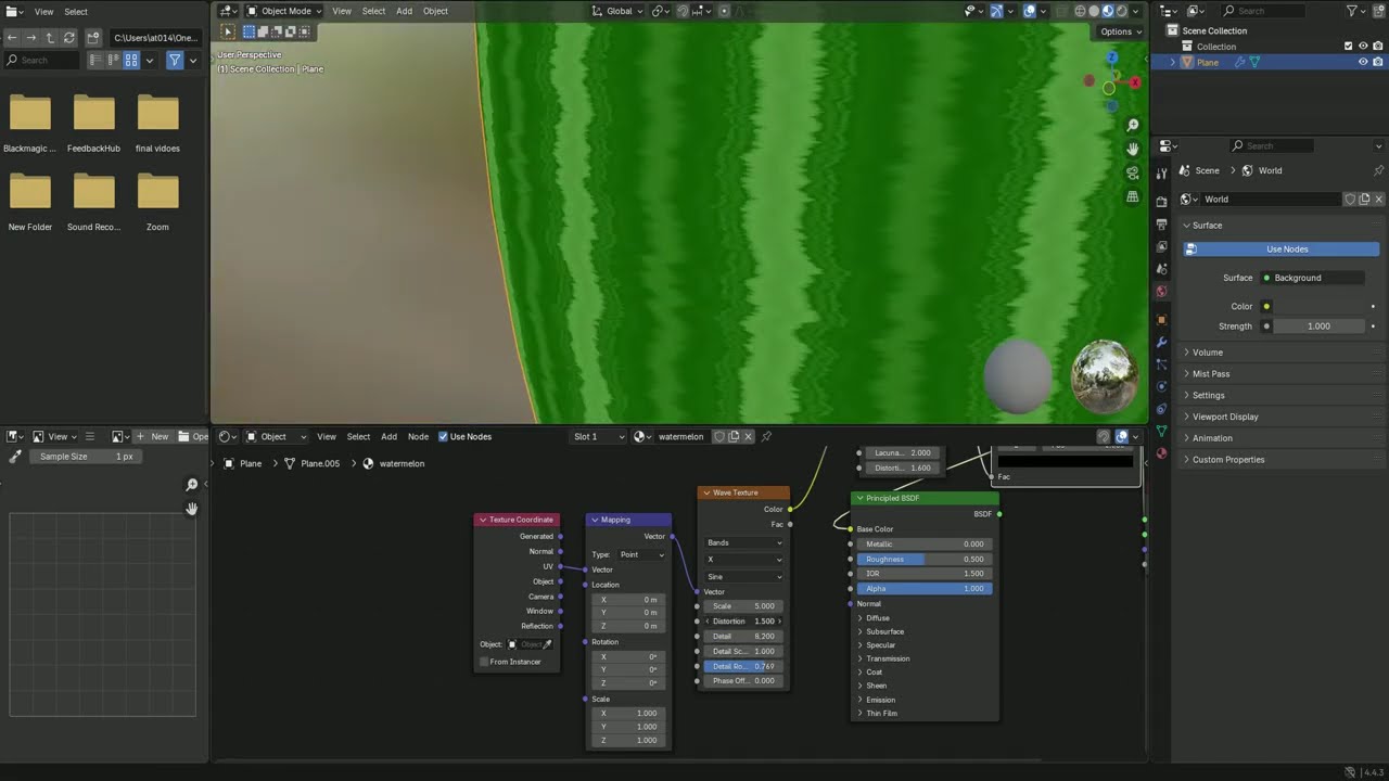 Making a Watermelon in Blender