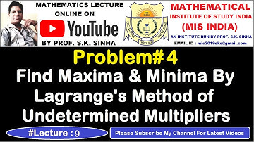 Maxima and Minima - Lagrange