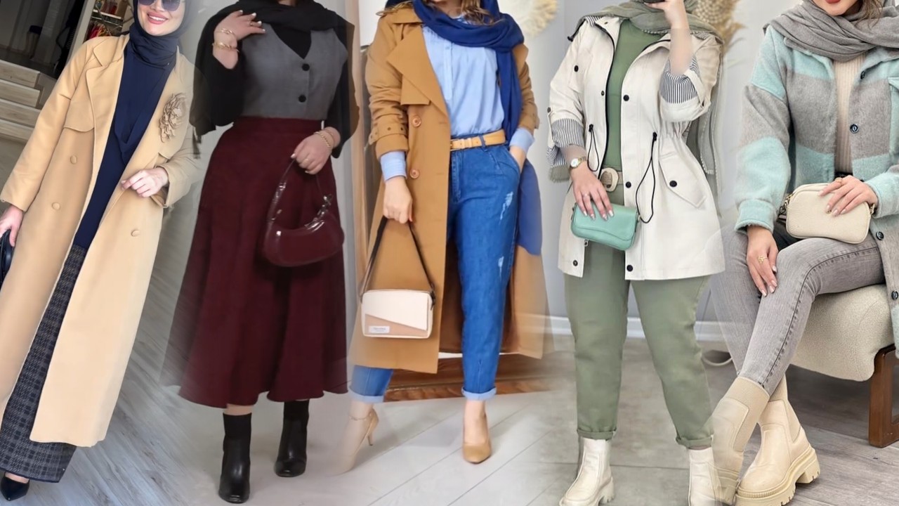 موضة شتاء 2025 للمحجبات|موديلات تنسيقات لشتاء راقية مميزةhijab fashion2025/hijab style/hijab turkish