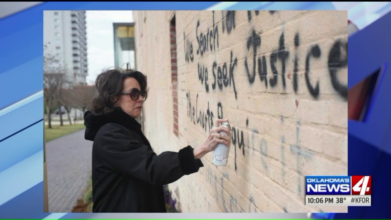 newspaper mockup `Team 5` repaints their message in Oklahoma City