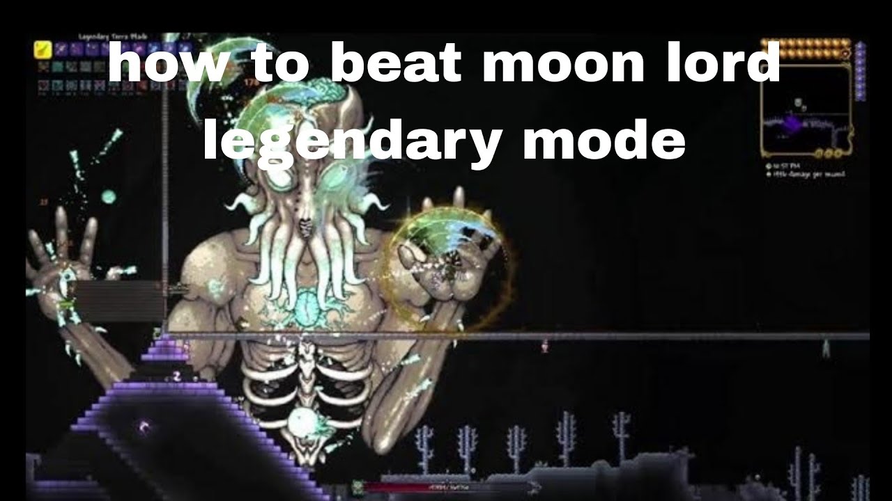 how to beat moon lord legendary mode Terraria YouTube