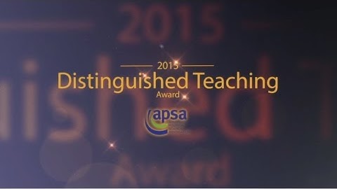 2015 Distinguished Teaching Award