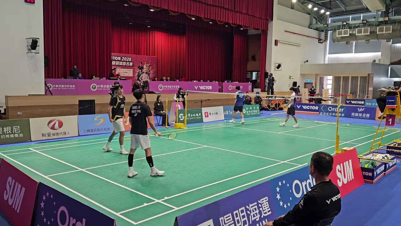 (4K)2026年第一次全國羽球排名賽 男甲雙冠軍戰 土銀北市大 林秉緯陳政寬 vs 亞柏國體大 何志偉黃睿璿