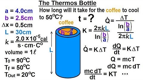 Physics 24A  Heat Conduction Examples (20 of 22) The Thermos Bottle