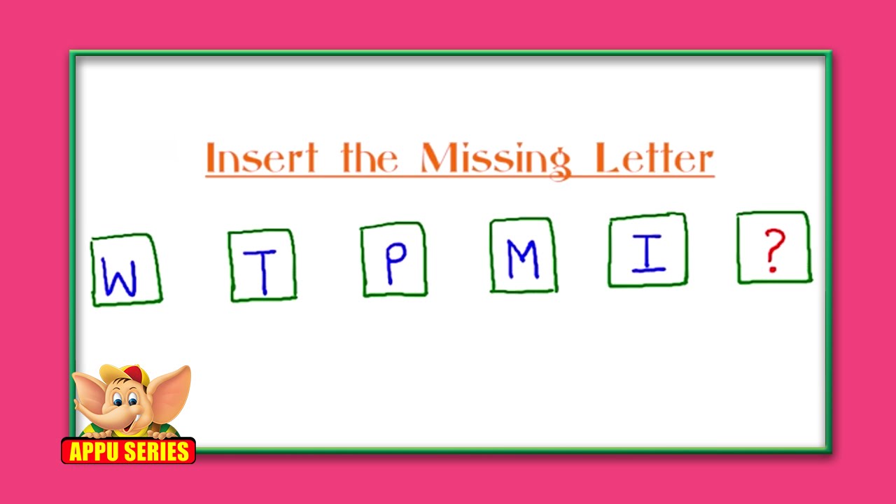 Test Your IQ - Find the Missing Letter - YouTube